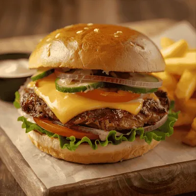 Kyllingeburger menu